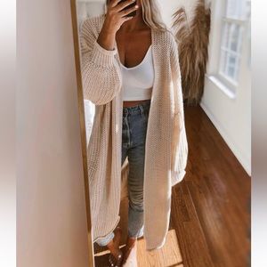 LAST ONE - Balloon sleeve duster cardigan